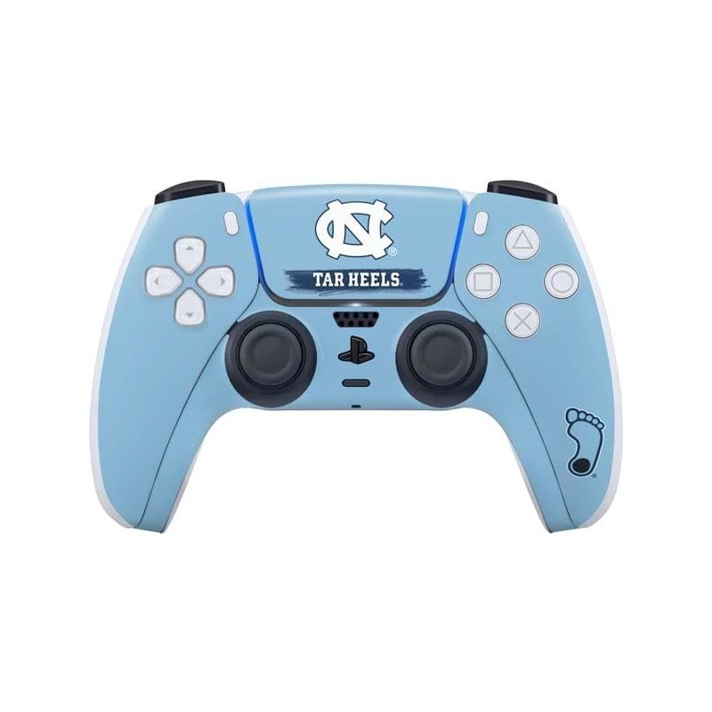 Skinit Decal Gaming Skin compatible avec le contrôleur PS5 - Design Tar Heels de l'Université de Caroline du Nord sous licence o