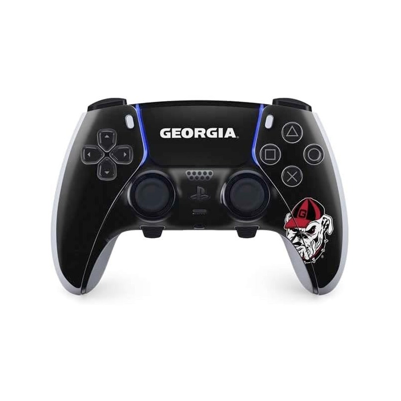 Skinit Gaming Decal Skin compatible avec le contrôleur PS5 DualSense Edge Pro - Conception de mascotte Georgia Bulldogs sous lic