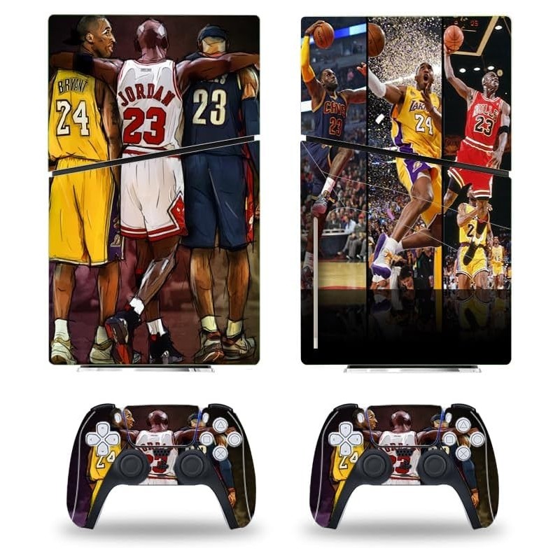 Autocollant en vinyle pour console de jeu Basketball Legends, compatible avec les contrôleurs de console PS5 Slim Disk, Skins en