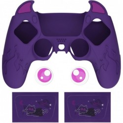 PlayVital Halloween Cute Demon Controller Silicone Case pour ps5, Kawaii Controller Cover Gamepad Skin Protector pour ps5 avec T