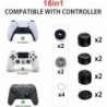 Lot de 16 poignées de pouce antidérapantes surélevées pour manette de jeu FPS pour PS5/4, Switch Pro Con-Precision Rings, Assist