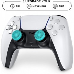 KontrolFreek Lotus pour PlayStation 5 (PS5) et PlayStation 4 (PS4) | Joysticks de performance | 2 concaves mi-hauteur | Bleu sar