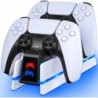 Station de charge pour manette PS5 pour PlayStation 5 Dualsense/Dualsense Edge, station de charge PS5 avec 4 lumières RVB, stati