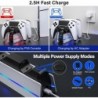 Station de charge pour manette PS5 pour PlayStation 5 Dualsense/Dualsense Edge, station de charge PS5 avec 4 lumières RVB, stati