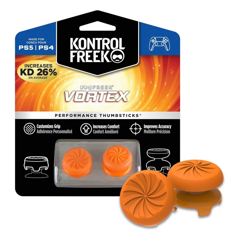 KontrolFreek FPS Freek Vortex pour manette PlayStation 4 (PS4) et PlayStation 5 (PS5) | Manettes de performance | 1 convexe haut