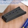 Hub USB 5 ports pour PS5, adaptateur répartiteur de chargeur de hub d'extension haute vitesse Megadream avec 4 ports USB + 1 por