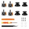 TOMSIN Lot de 4 joysticks de rechange pour manette PS5, capteur analogique 3D à effet Hall, module de joysticks avec capuchon po