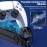 Station de charge pour manette PS5 pour manettes PlayStation 5 Dualsense : station de charge rapide pour manette double PS5 - St