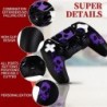 Housse en silicone PlayRealm et autocollant x 1 et joystick anti-chute x 2 pour manette PS5 (Ghost Face Purple)