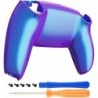 Coque arrière personnalisée eXtremeRate Chameleon Purple Blue Glossy compatible avec le contrôleur PS5, coque arrière de remplac