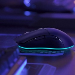 Souris de jeu sans fil rechargeable Klim Blaze RGB + capteur haute précision + 7 boutons personnalisables + jusqu'à 6000 DPI + c