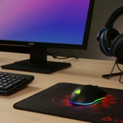 Souris de jeu sans fil rechargeable Klim Blaze RGB + capteur haute précision + 7 boutons personnalisables + jusqu'à 6000 DPI + c