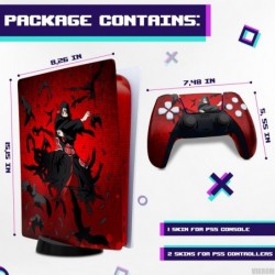 Skins Anime pour PS5 Disk Edition - Couverture pour contrôleur PS5 Autocollants pour PS5 Skin en vinyle Anime pour contrôleur PS