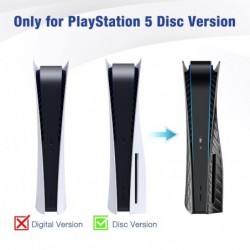 Coque de protection noire pour console Play Station 5 TESSGO PS 5 Disc Edition Cellular