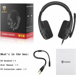 Casque de jeu NUBWO U3 3,5 mm pour PC, PS4, PS5, ordinateur portable, Xbox One, Mac, iPad, jeux Nintendo Switch, jeu informatiqu