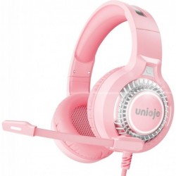 Casque de jeu rose pour PC,...