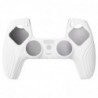 eXtremeRate PlayVital Samurai Edition Coque en silicone antidérapante blanche pour manette PS5, étui de protection ergonomique e