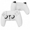 eXtremeRate PlayVital Samurai Edition Coque en silicone antidérapante blanche pour manette PS5, étui de protection ergonomique e