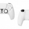 eXtremeRate PlayVital Samurai Edition Coque en silicone antidérapante blanche pour manette PS5, étui de protection ergonomique e