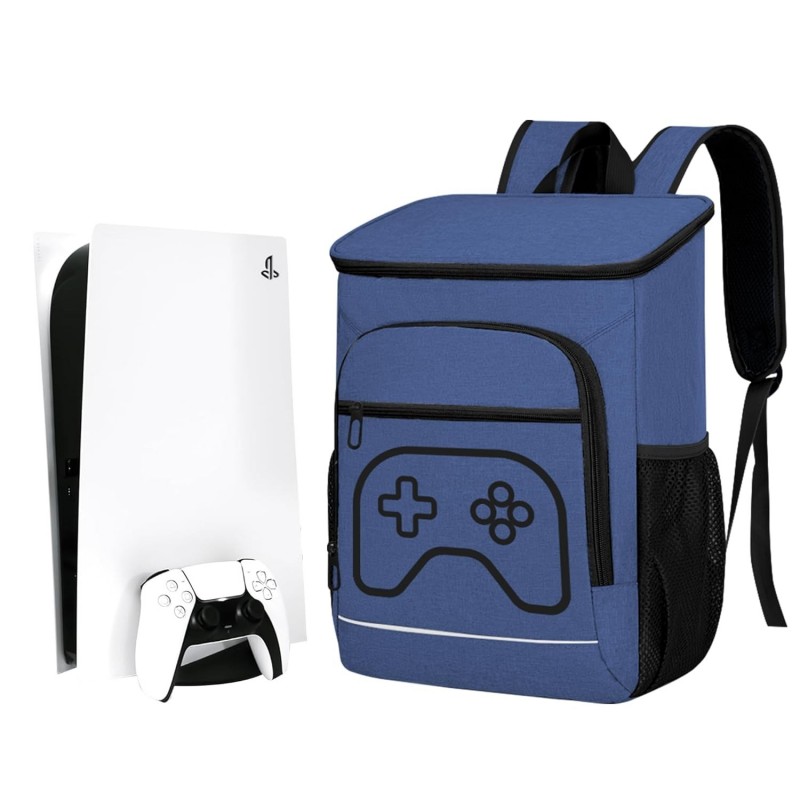 Nisotieb Sac de transport de voyage Sac à dos de jeu Sac de rangement Sac à dos de voyage pour PS5/PS4 Pro/PS4