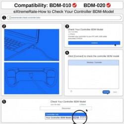 Kit de déclenchement à clic eXtremeRate pour manette PS5 BDM-010 et BDM-020 Boutons d'épaule, câble flexible d'arrêt de déclench