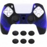 eXtremeRate PlayVital 3D Studded Edition Housse en silicone antidérapante pour manette PS5, étui de protection en caoutchouc sou