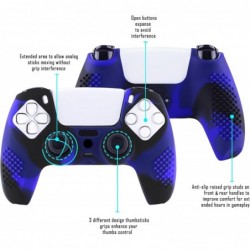 eXtremeRate PlayVital 3D Studded Edition Housse en silicone antidérapante pour manette PS5, étui de protection en caoutchouc sou