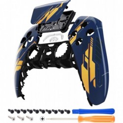 eXtremeRate Glow in Dark Mecha - Coque supérieure avant du pavé tactile orange compatible avec le contrôleur PS5 BDM-010 020 030