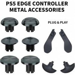 Manettes en métal pour manette PS5 Edge, 4 boutons de déclenchement de palettes arrière de remplacement pour manette PS5 Dualsen