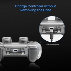 tomtoc Étui de protection pour manette PS5, coque rigide de protection pour manette sans fil Playstation 5 DualSense, antichoc, 