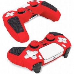 SIKEMAY Lot de 2 coques de protection antidérapantes en gel de silicone pour manette de PlayStation 5, avec 8 capuchons pour pou