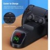 Station de charge pour manette PlayStation 5 Dualsense avec station de charge à double support, chargeur de manette de mise à ni