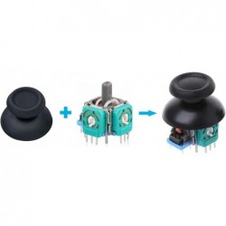 Manettes de rechange compatibles avec le contrôleur sans fil PlayStation 5 DualSense, pièces de module de joystick 3D, capuchons