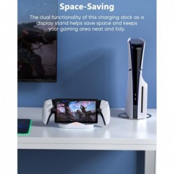 Station de charge pour PlayStation Portal - Compatible avec les boîtiers, station de charge avec support de chargeur à lumière c