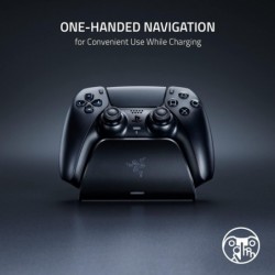 Support de charge rapide Razer pour PlayStation 5 : - Conception de support incurvé - Compatible avec la manette sans fil PS5 Du