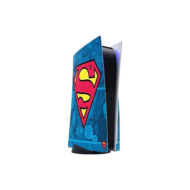 Skinit Decal Gaming Skin compatible avec la console PS5 - Conception du logo Superman de Warner Bros sous licence officielle