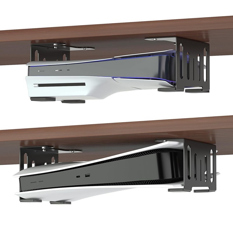 Support de bureau pour PS5/PS5 Slim Support de bureau en alliage pour PS5/PS5 Slim Support de rangement pour crochet d'affichage