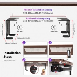 Support de bureau pour PS5/PS5 Slim Support de bureau en alliage pour PS5/PS5 Slim Support de rangement pour crochet d'affichage