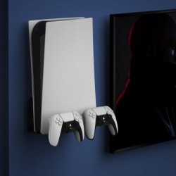 Support mural caché pour PS5 - Accessoires Console PlayStation 5/PS5 Digital/Disc Edition Étagère flottante, avec 2 supports de 