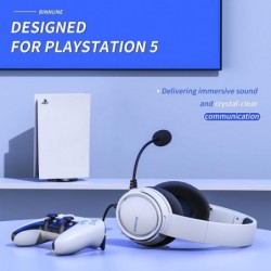 Casque de jeu BINNUNE avec micro pour PS5 Xbox Series S|X PS4 Xbox One PC NS, casque de jeu Audifonos filaire avec microphone po