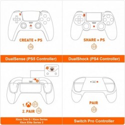 Adaptateurs de contrôleur, adaptateur sans fil BIGBIG WON R100 Pro pour contrôleur Xbox One X|S/contrôleur Xbox Series X|S/contr