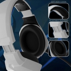 Casque de jeu Orzly (blanc) pour PC et consoles de jeu PS5, PS4, Xbox Series X | S, Xbox ONE, Nintendo Switch et Google Stadia S