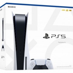 Console PS5 version disque Playstation 5 - Jeux TV 4K, sortie 8K 120 Hz, GDDR6 16 Go, SSD 825 Go, WiFi 6, Bluetooth 5.1.