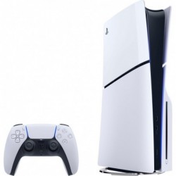 2023 Nouvelle console PlayStation 5 Slim Upgraded 2 To Disc Edition, contrôleur et chargeur de contrôleur - Blanc, Slim PS5 2 To