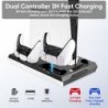 pour PS5 Slim Support et station de refroidissement avec station de charge de contrôleur LED pour console PlayStation 5, chargeu