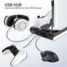 pour PS5 Slim Support et station de refroidissement avec station de charge de contrôleur LED pour console PlayStation 5, chargeu