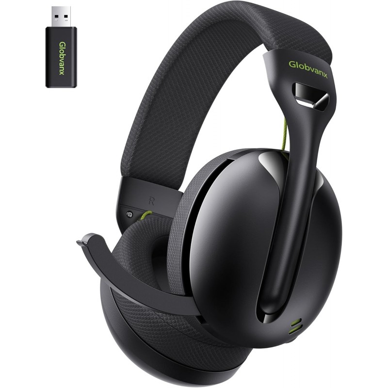 Casque de jeu sans fil pour PS5, PS4, PC, Mac, Switch, casques de jeu 2,4 GHz avec Bluetooth 5.4, micro antibruit ENC caché, bat