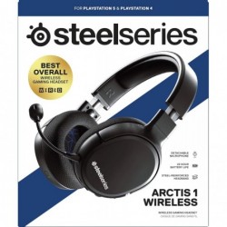 Casque de jeu sans fil SteelSeries Arctis 1 pour Playstation – USB-C sans fil – Microphone ClearCast amovible – pour PS5, PS4, P