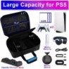 Sac à dos pour PS5 et PS5 Slim, grand étui de transport de voyage à 3 voies pour sac de rangement PS5, étui de transport avec pl