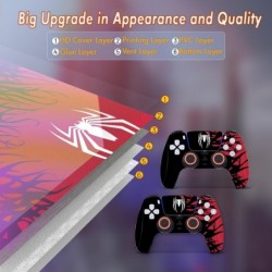 Skin en vinyle Intustru pour PS5 Slim Digital Edition, Skins de protection pour console et contrôleur pour PS5 Slim Digital Edit